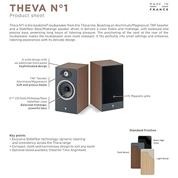 Amazon.com: Focal Theva N°1-2-Way Bookshelf Loudspeakers